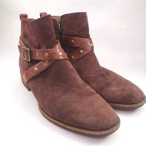 Kork Ease Women's 10 Kenai Boot Burgundy Suede Ankle Bootie Shoe